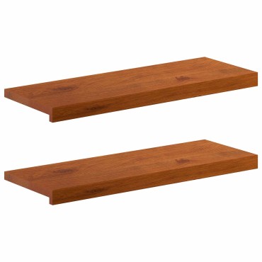 vidaXL Παράθυρα 2 τμχ. Καφέ 80 x 30 x 2 cm Στερεό Ξύλο Δρυός