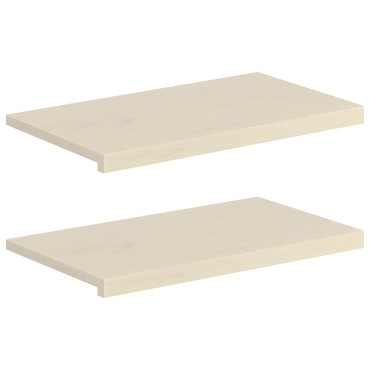 vidaXL Παράθυρα 2 τμχ. Λευκό 70 x 30 x 2 cm Στερεό Ξύλο Δρυός