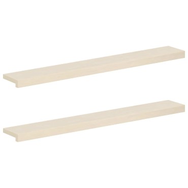 vidaXL Παράθυρα 2 τμχ. Λευκό 110 x 15 x 2 cm Στερεό Ξύλο Δρυός