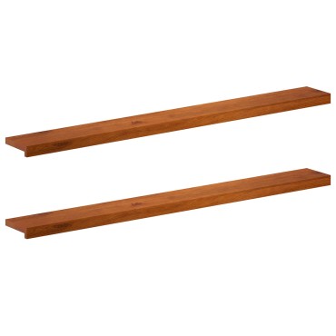 vidaXL Παράθυρα 2 τμχ. Καφέ 160 x 15 x 2 cm Στερεό Ξύλο Δρυός