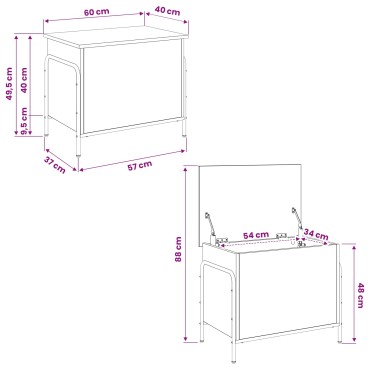 vidaXL Κουτί αποθήκευσης Artisan Δρυς 80x40x49,5 εκ