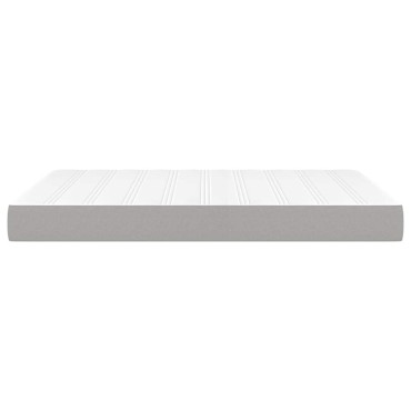 vidaXL Στρώμα με Pocket Springs Μεσαίας Σκληρότητας Αν. Γκρι 137x190x20cm Πλήρες Ύφασμα 1 τεμ. - Διπλό