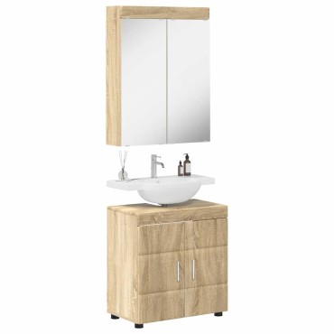 vidaXL Σετ Επίπλων Μπάνιου TULUM 2 τεμ. Δρύς Sonoma 60x34x63 εκ