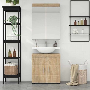 vidaXL Σετ Επίπλων Μπάνιου TULUM 2 τεμ. Δρύς Sonoma 60x34x63 εκ