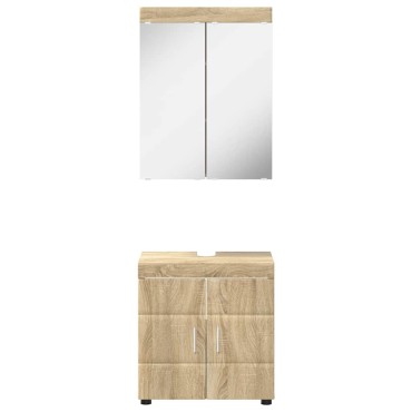 vidaXL Σετ Επίπλων Μπάνιου TULUM 2 τεμ. Δρύς Sonoma 60x34x63 εκ
