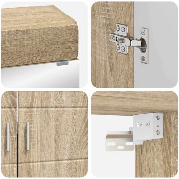 vidaXL Σετ Επίπλων Μπάνιου TULUM 2 τεμ. Δρύς Sonoma 60x34x63 εκ