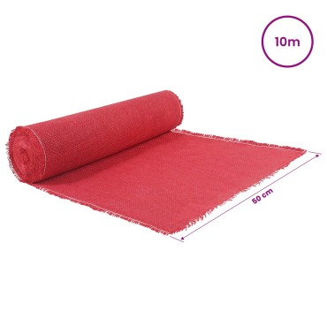 vidaXL Ρολό από Τζute 50 x 1000 εκ Κόκκινο