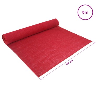 vidaXL Ρολό από Τζute 100 x 500 cm Κόκκινο
