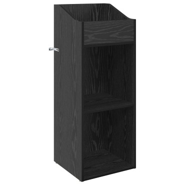 vidaXL Ντουλάπι δίσκων βινυλίου Μαύρη Δρυς 36x36x95,5 εκ 1 τεμ.