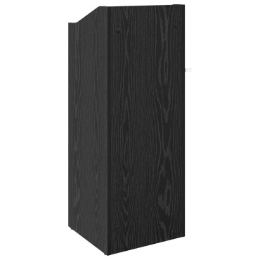 vidaXL Ντουλάπι δίσκων βινυλίου Μαύρη Δρυς 36x36x95,5 εκ 1 τεμ.