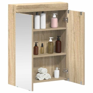 vidaXL Καθρέφτης Ντουλάπα Μπάνιου TULUM Δρύς Sonoma 60x16,5x78 εκ 1 τεμ.