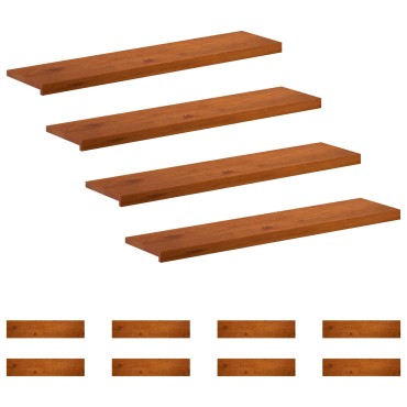 vidaXL Σκαλοπάτι 12 τεμ. 110 x 25 x 2 cm Καφέ Στερεό Ξύλο Δρυός