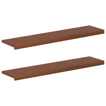 vidaXL Παράθυρα 2 τμχ. Σκούρο Καφέ 110 x 30 x 2 cm Στερεό Ξύλο Δρυός