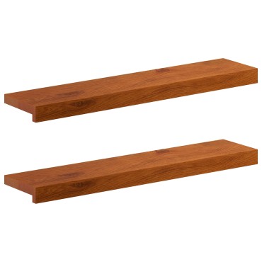 vidaXL Παράθυρα 2 τμχ. Καφέ 70 x 15 x 2 cm Στερεό Ξύλο Δρυός