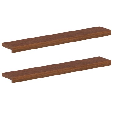 vidaXL Παράθυρα 2 τμχ. Σκούρο Καφέ 90 x 15 x 2 cm Στερεό Ξύλο Δρυός
