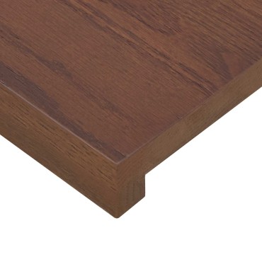 vidaXL Παράθυρα 2 τμχ. Σκούρο Καφέ 70 x 30 x 2 cm Στερεό Ξύλο Δρυός