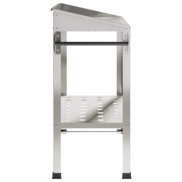 vidaXL Τραπέζι Φυτεύσεων με Ρόδες 96 x 50 x 89 εκ. Ανοξείδωτο Ατσάλι