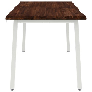 vidaXL Τραπέζι Φαγητού με Ζωντανό Χείλος 140x90x75cm Σκούρο Καφέ 1 τεμ.