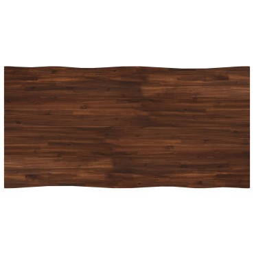 vidaXL Τραπέζι Φαγητού με Ζωντανό Χείλος 140x90x75cm Σκούρο Καφέ 1 τεμ.