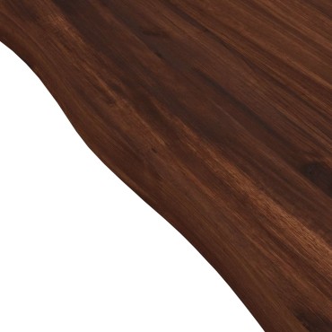 vidaXL Τραπέζι Φαγητού με Ζωντανό Χείλος 140x90x75cm Σκούρο Καφέ 1 τεμ.