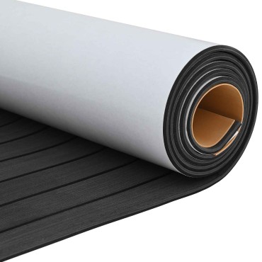 vidaXL Ματ Σκάφους Ριγέ Σκούρο Γκρι και Μαύρο 240 x 60 cm EVA