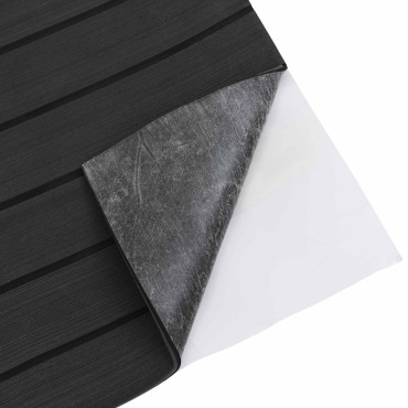 vidaXL Ματ Σκάφους Ριγέ Σκούρο Γκρι και Μαύρο 240 x 60 cm EVA