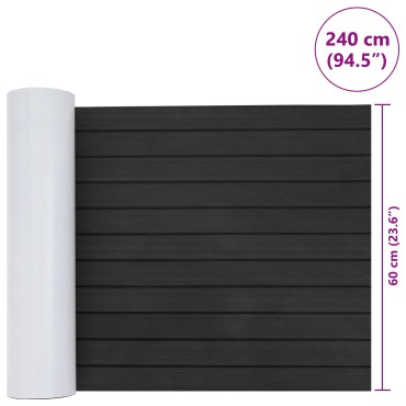 vidaXL Ματ Σκάφους Ριγέ Σκούρο Γκρι και Μαύρο 240 x 60 cm EVA