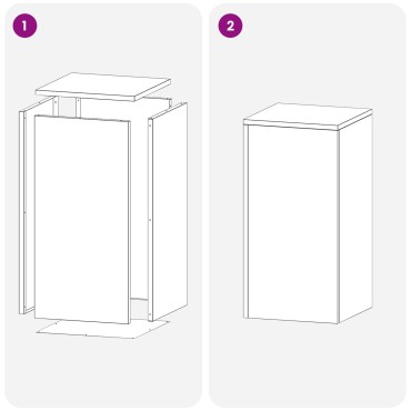 vidaXL Βάση φυτών Ασημί 30 x 30 x 60 cm Ατσάλι