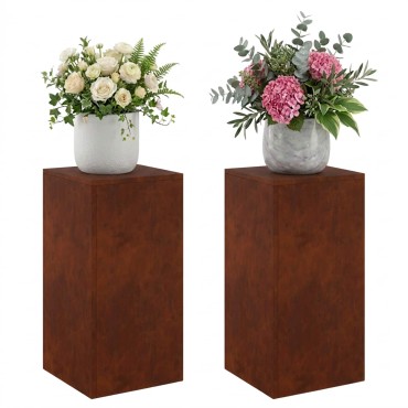 vidaXL Βάση φυτών 2 pcs Σκ rusty 30 x 30 x 60 cm