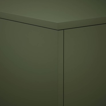vidaXL Βάση φυτών 2 pcs Λαδί 30 x 30 x 80 cm Ατσάλι