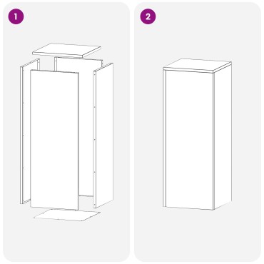vidaXL Βάση φυτών 2 pcs Λαδί 30 x 30 x 80 cm Ατσάλι