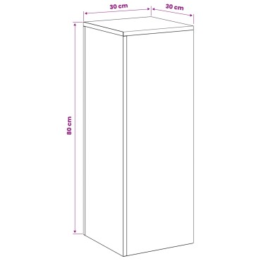 vidaXL Βάση φυτών 2 pcs Λαδί 30 x 30 x 80 cm Ατσάλι