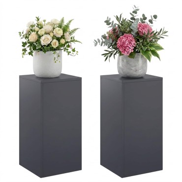 vidaXL Βάση φυτών 2 pcs Ανθρακί 30 x 30 x 60 cm Γαλβανισμένος Χάλυβας
