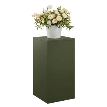 vidaXL Βάση φυτών Λαδί 30 x 30 x 60 cm Ατσάλι Σκληρυθέν στον Αέρα