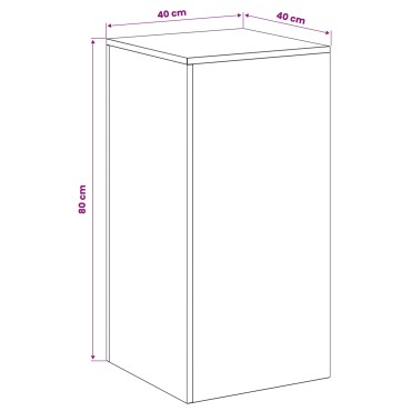 vidaXL Βάση φυτών Ασημί 40 x 40 x 80 cm Ατσάλι