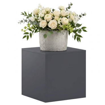 vidaXL Βάση φυτών Ανθρακί 40 x 40 x 40 cm Ανοξείδωτο Ατσάλι