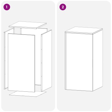 vidaXL Βάση φυτών 2 pcs Λαδί 40 x 40 x 80 cm Ατσάλι