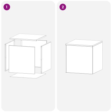 vidaXL Βάση φυτών Ασημί 40 x 40 x 40 cm Ατσάλι