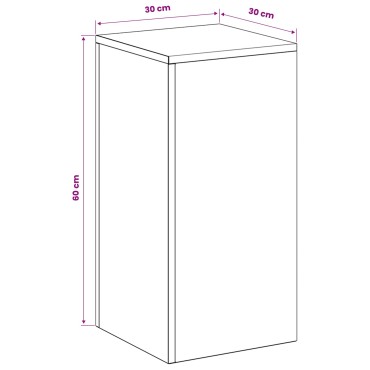 vidaXL Βάση φυτών 2 pcs Λευκό 30 x 30 x 60 cm Ατσάλι