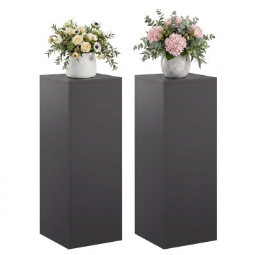 vidaXL Βάση φυτών 2 pcs Μαύρο 30 x 30 x 80 cm Ατσάλι