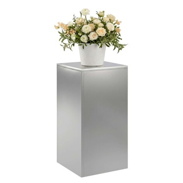 vidaXL Βάση φυτών Ασημί 30 x 30 x 60 cm Ατσάλι