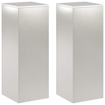 vidaXL Βάση φυτών 2 pcs Ασημί 30 x 30 x 80 cm Ατσάλι