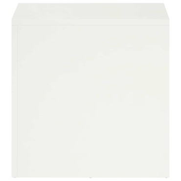 vidaXL Βάση φυτών 2 pcs Λευκό 40 x 40 x 40 cm Ατσάλι