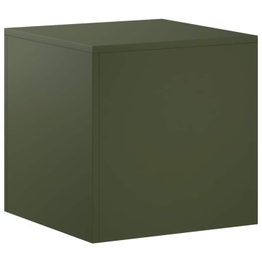 vidaXL Βάση φυτών Λαδί 40 x 40 x 40 cm Ατσάλι Σκληρυθέν στον Αέρα