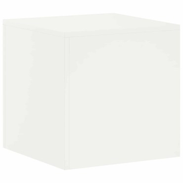 vidaXL Βάση φυτών Λευκό 40 x 40 x 40 cm Ατσάλι