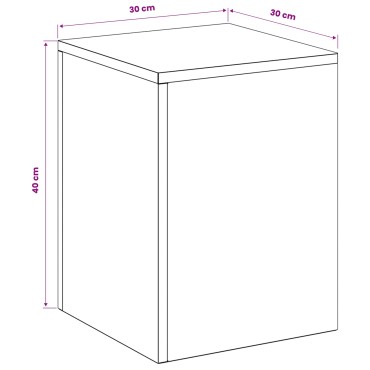 vidaXL Βάση φυτών Ασημί 30 x 30 x 40 cm Ατσάλι