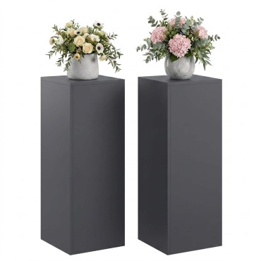 vidaXL Βάση φυτών 2 pcs Ανθρακί 30 x 30 x 80 cm Γαλβανισμένος Χάλυβας