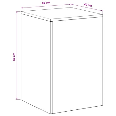 vidaXL Βάση φυτών Ασημί 40 x 40 x 60 cm Ατσάλι