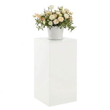 vidaXL Βάση φυτών Λευκό 30 x 30 x 60 cm Ατσάλι