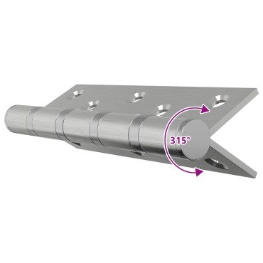 vidaXL Άξονας 16 τμχ. 125 x 75 x 13 mm Ασημί Ατσάλι
